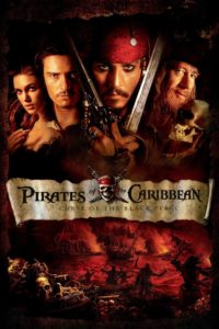 Poster for the movie "Pirates of the Caribbean: The Curse of the Black Pearl"